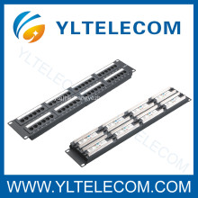 2U 19inch 48port(6*8) Patch Panel with Label Cat.5e and Cat.6 type